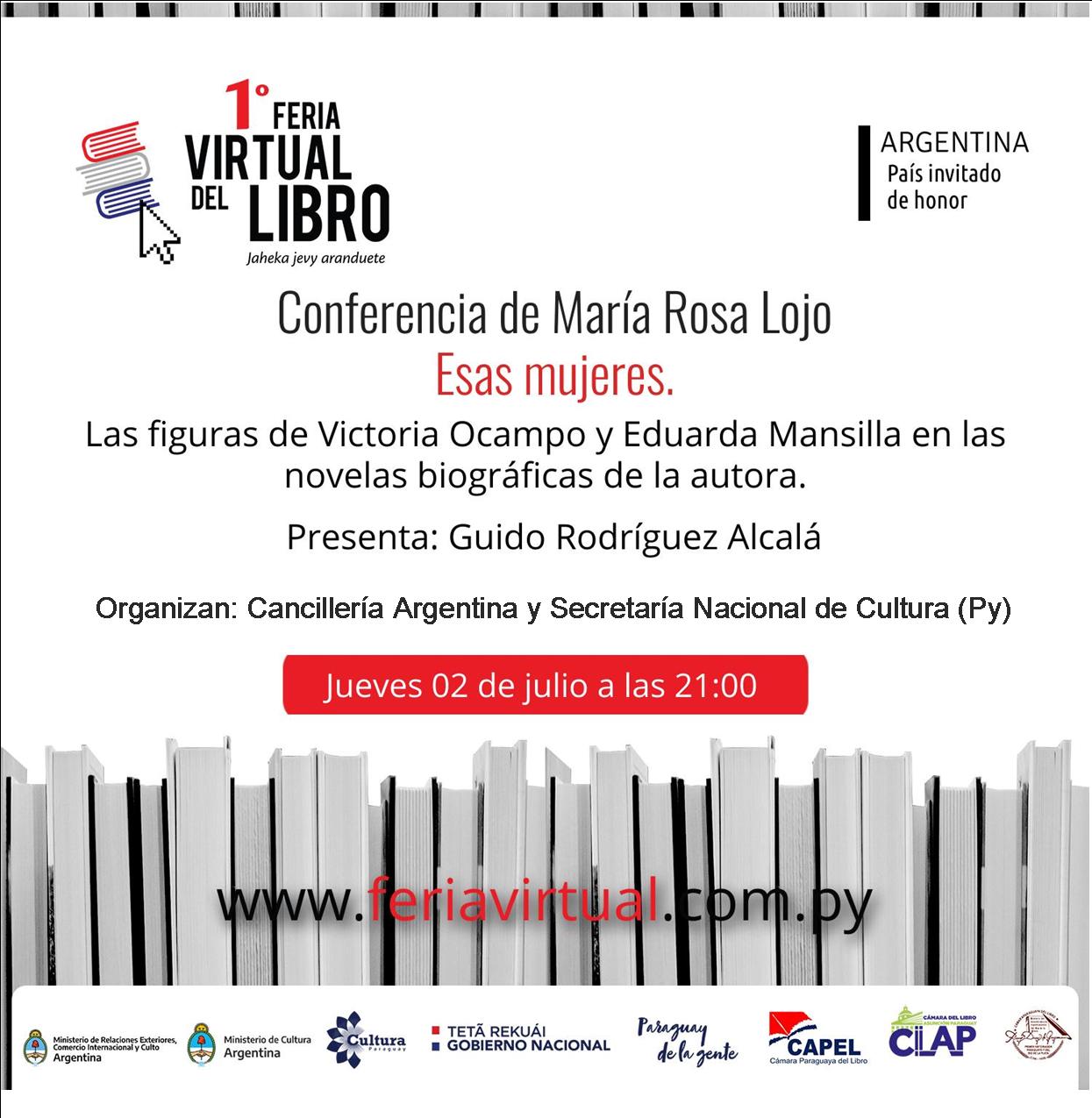 Conferencia de María Rosa Lojo en la Feria Virtual del Libro de Paraguay