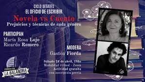 Ciclo Debates: Novela vs. Cuento, prejuicios y técnicas de cada género. María Rosa Lojo y Ricardo Romero. Fundación La Balandra. 15 de mayo