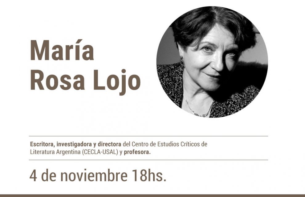 María Rosa Lojo en el ciclo “Las palabras y las cosas”, Universidad de Hurlingham, 4 de noviembre