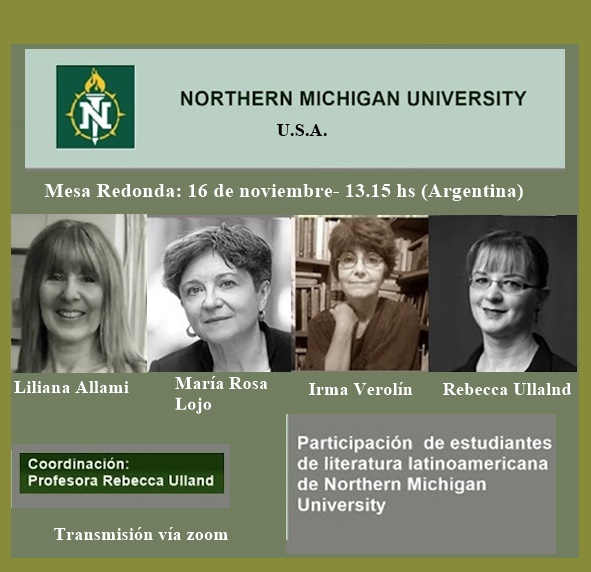 María Rosa Lojo, mesa redonda en Northern Michigan University, 16 de noviembre 2023