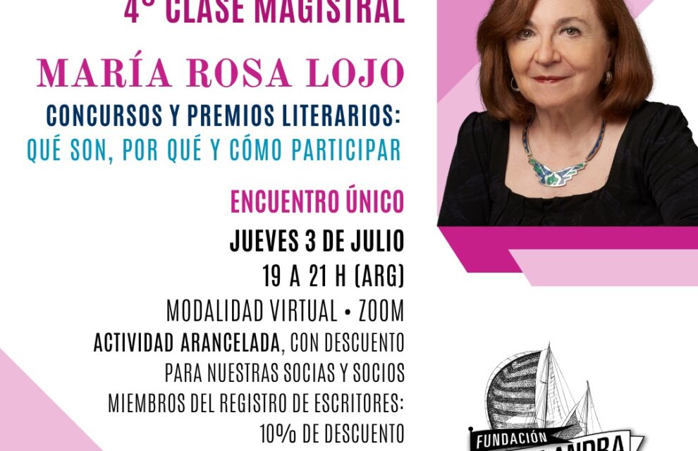 Clase magistral de María Rosa Lojo en La Balandra, Plataforma virtual, Buenos Aires, 3 de julio de 2025